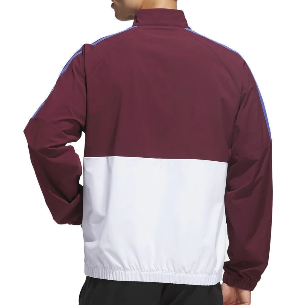 adidas Beyond The Course Windbreaker - White/Maroon - Image 2