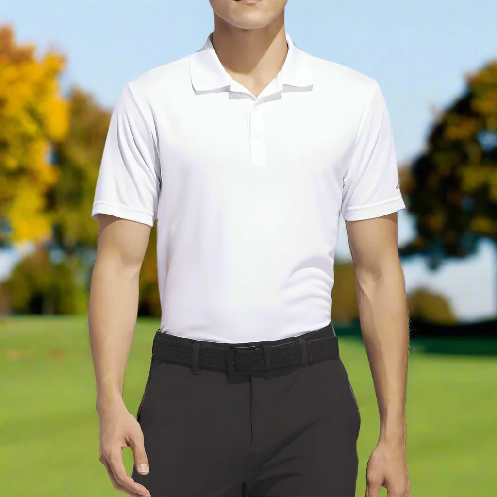 adidas Core Performance Primegreen Polo Shirt - White - Image 8