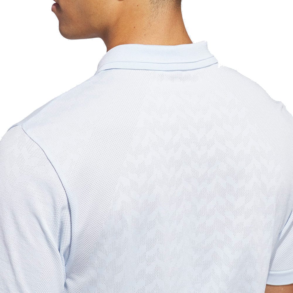 adidas Ultimate365 Tour Seamless Polo Shirt - Crystal Sky/White - Image 3