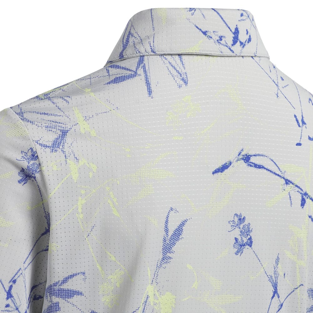 adidas Youth Climacool Mesh Printed Polo Shirt - Frozen Lemon - Image 4