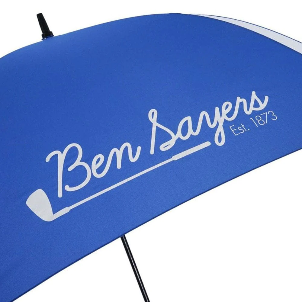 Ben Sayers Square Golf Umbrella - Blue/White - Image 3