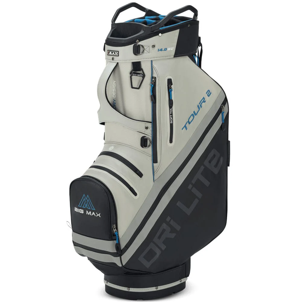 Big Max Dri Lite Tour 2 Cart Bag - Black/Off White/Blue
