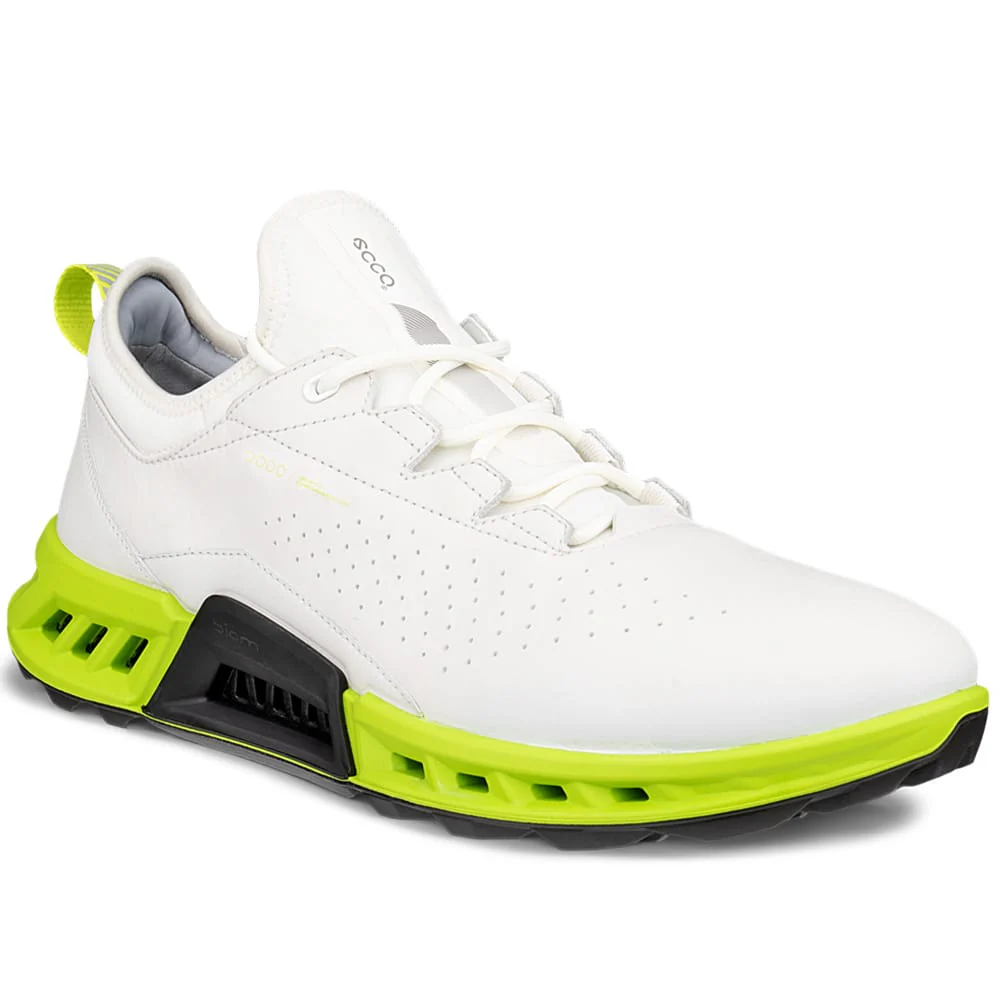 ECCO BIOM C4 Hybrid GORE-TEX Spikeless Waterproof Shoes - White/Lime Punch - Image 6