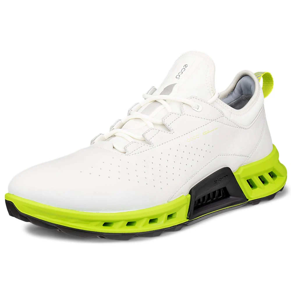 ECCO BIOM C4 Hybrid GORE-TEX Spikeless Waterproof Shoes - White/Lime Punch - Image 7