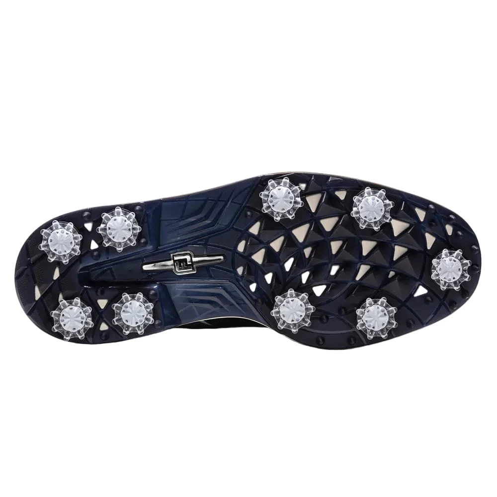 FootJoy Premiere Series Packard Waterproof Spiked Shoes - White/Navy/White - Image 2