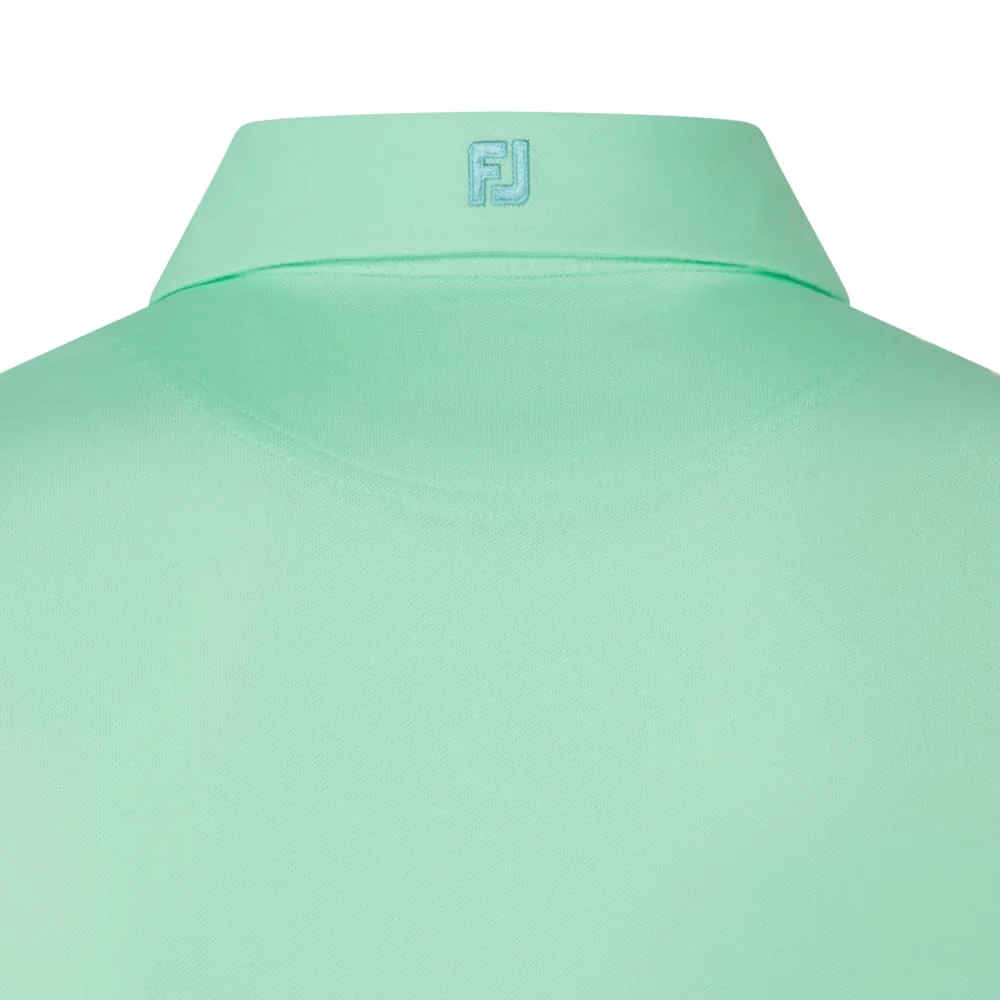 FootJoy Stretch Pique Solid Polo Shirt - Sea Glass - Image 4