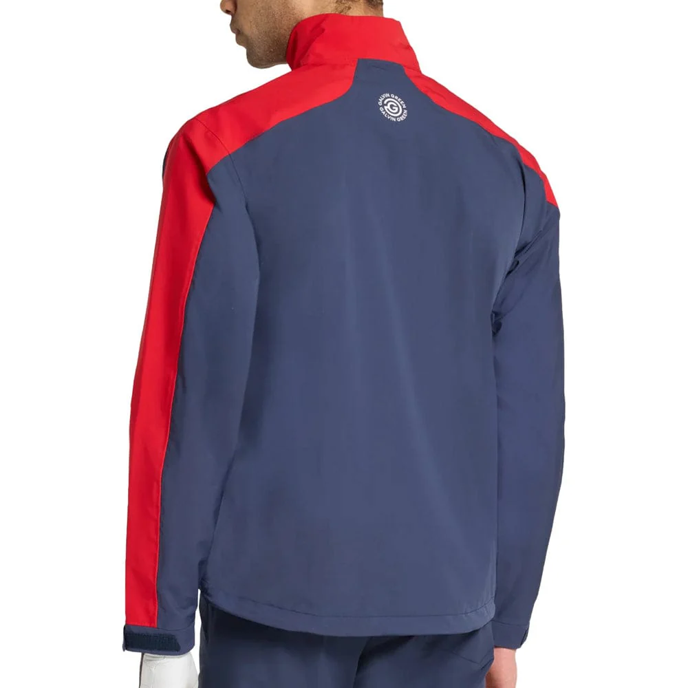 Galvin Green Adam 1/4 Zip Waterproof Jacket - Navy/Red - Image 4