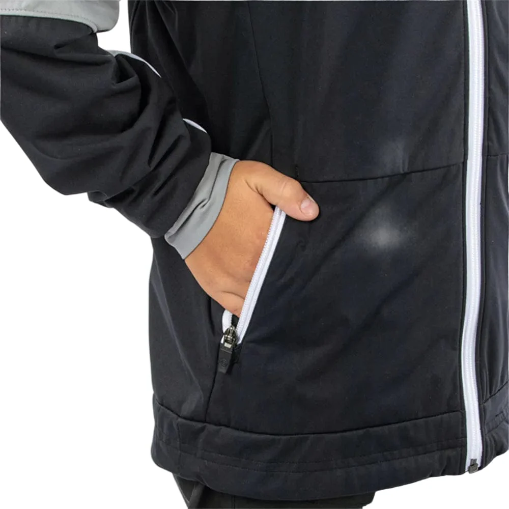 Galvin Green Junior Remi Windproof Jacket - Black/Sharkskin/White - Image 5