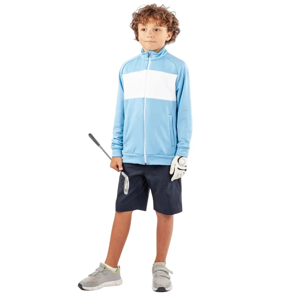 Galvin Green Rex Junior Full Zip Top - Alaskan Blue/White - Image 7
