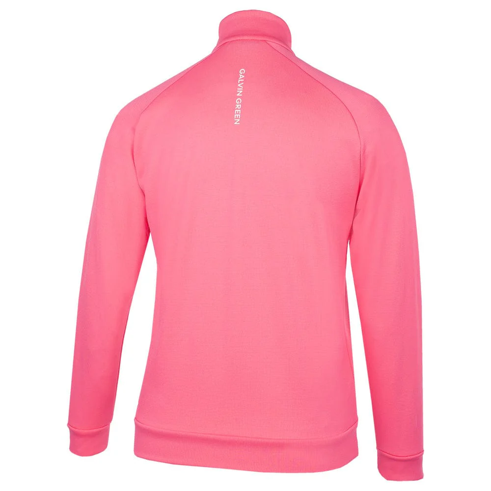 Galvin Green Rex Junior Full Zip Top - Camelia Rose/White - Image 2