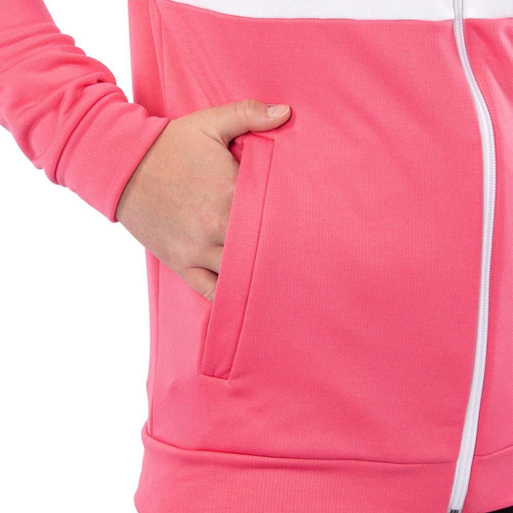 Galvin Green Rex Junior Full Zip Top - Camelia Rose/White - Image 5