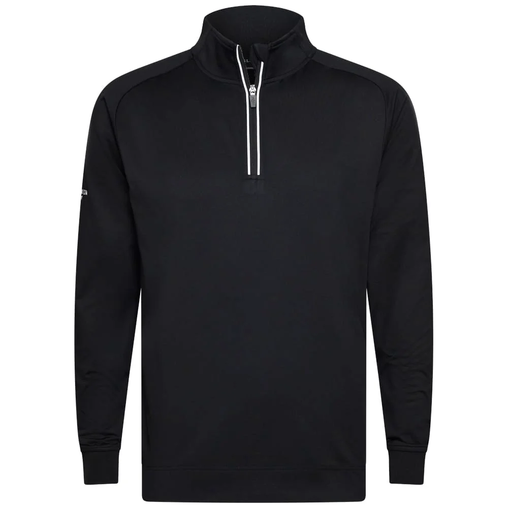 Glenmuir Esk 1/4 Zip Pullover - Black/White