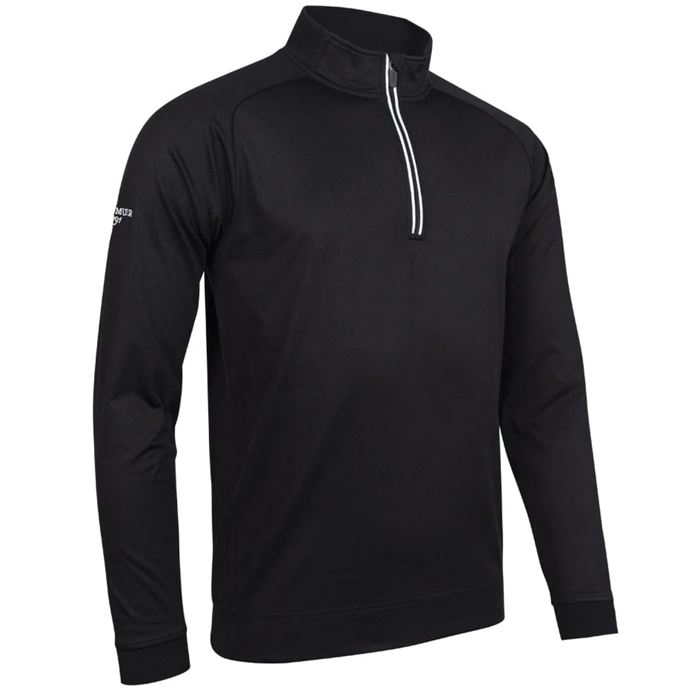 Glenmuir Esk 1/4 Zip Pullover - Black/White - Image 3