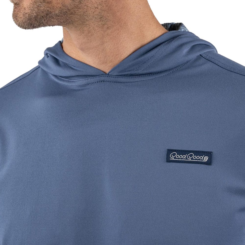 Good Good Golf Indigo Mountain Goodie Hoodie - Solid Blue - Image 3