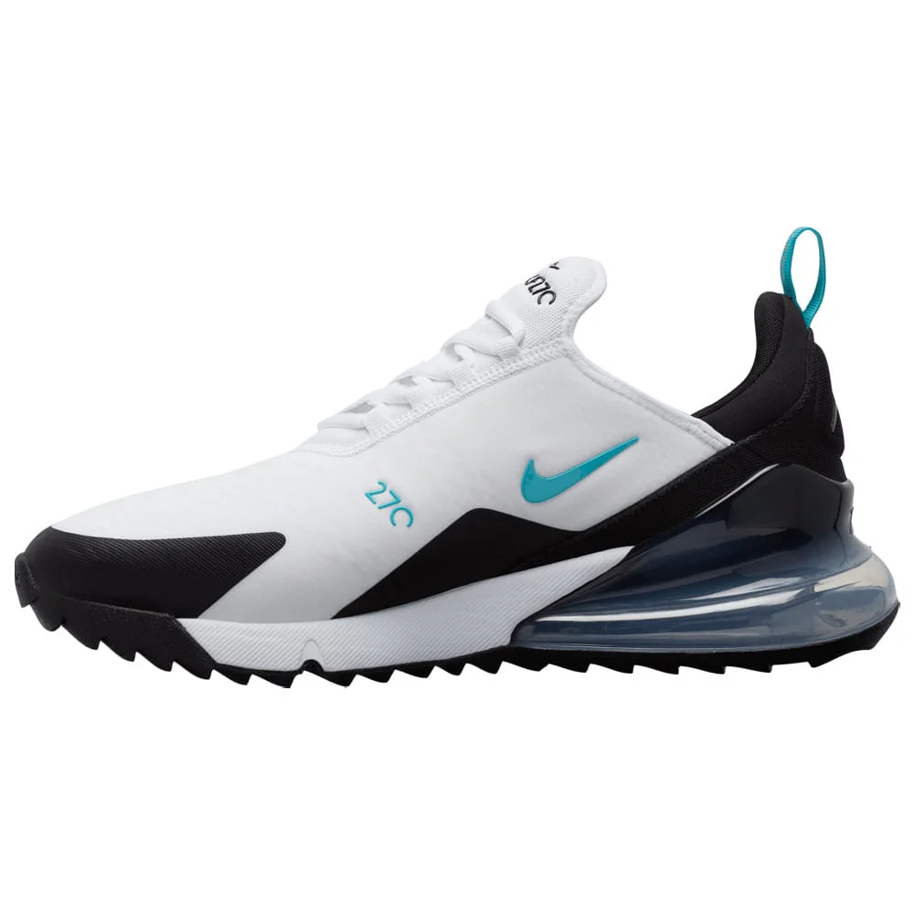 Nike Air Max 270 G Waterproof Spikeless Shoes - White/Dusty Cactus/Black/Metallic Silver - Image 3