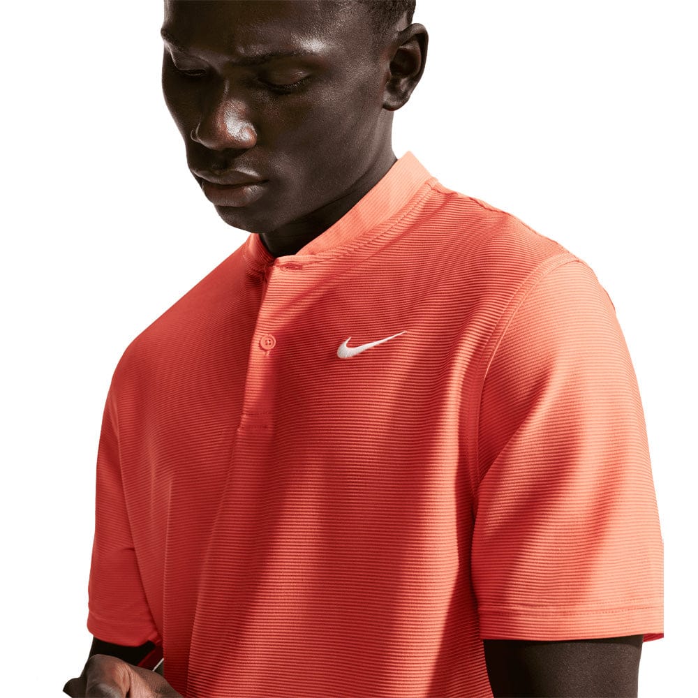 Nike Dri-Fit Velocity Blade Polo Shirt- Turf Orange/White - Image 3