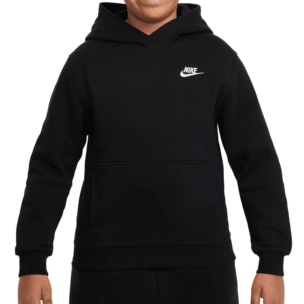 Nike Junior Sportswear Club Fleece Hoodie - Black/White