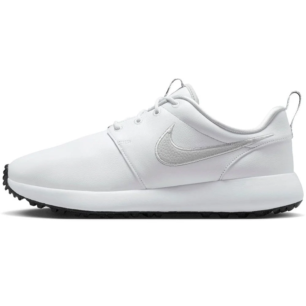 Nike Roshe Golf Premium Waterproof Spikeless Shoes - White/Black/White - Image 2