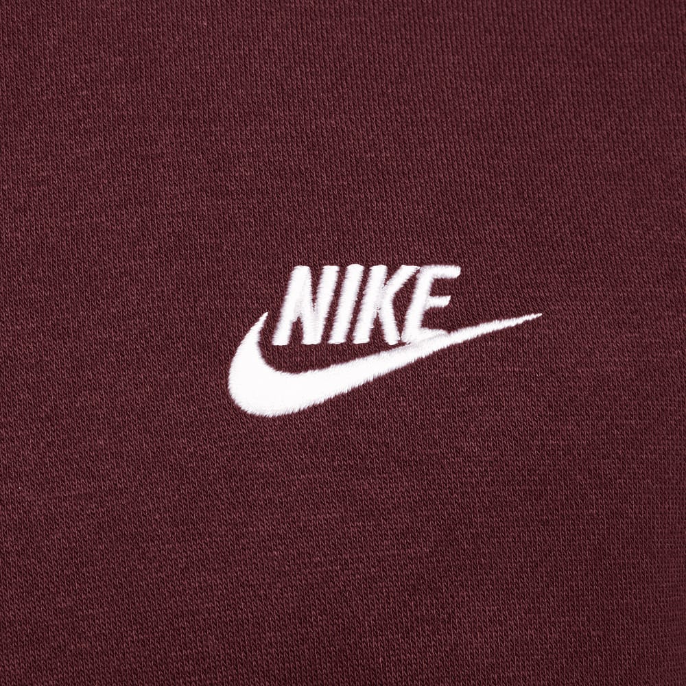 Nike Sportswear Club Fleece Hoodie - Burgundy Crush/White - Image 3