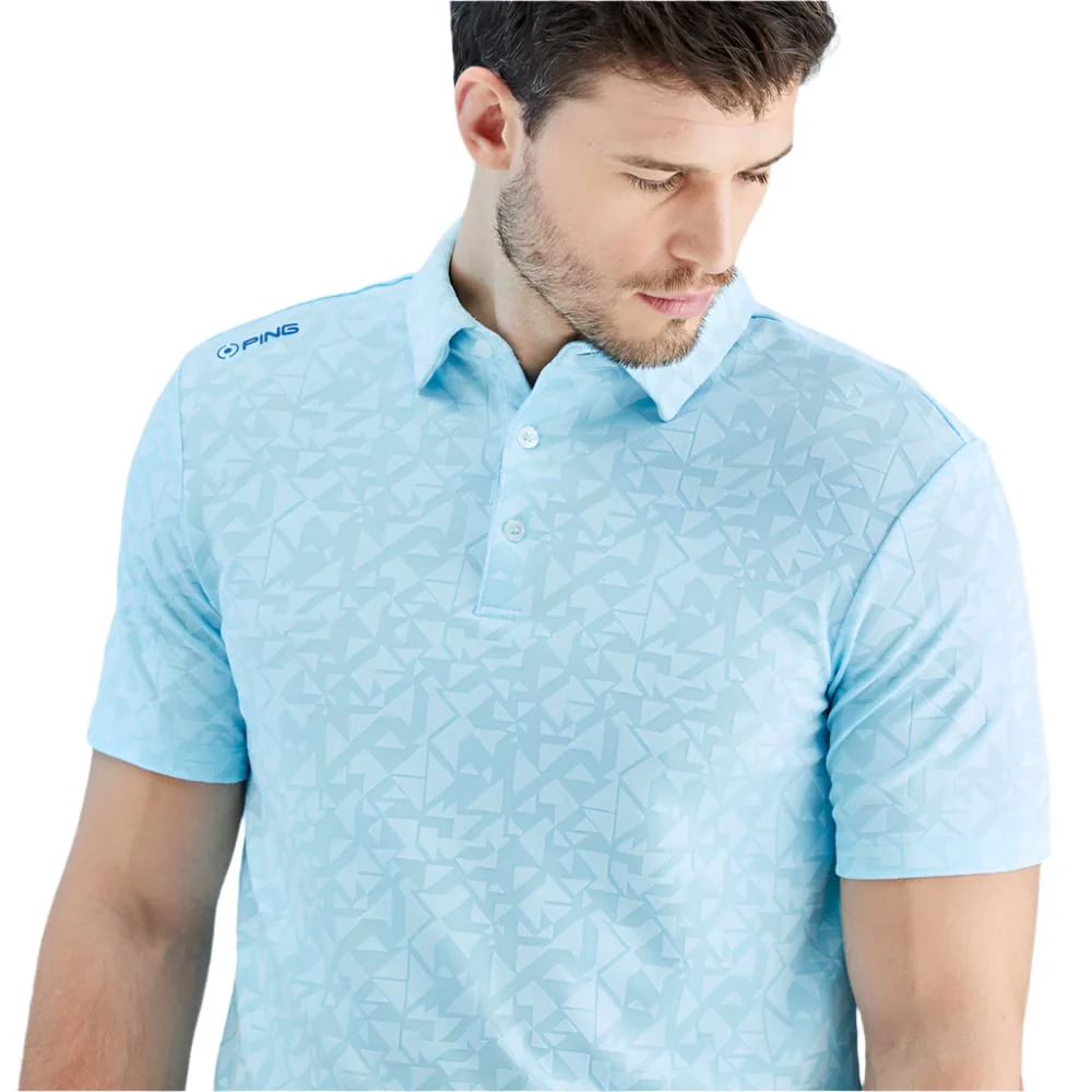 Ping Geo-Camo Polo Shirt - Crystal Blue - Image 4