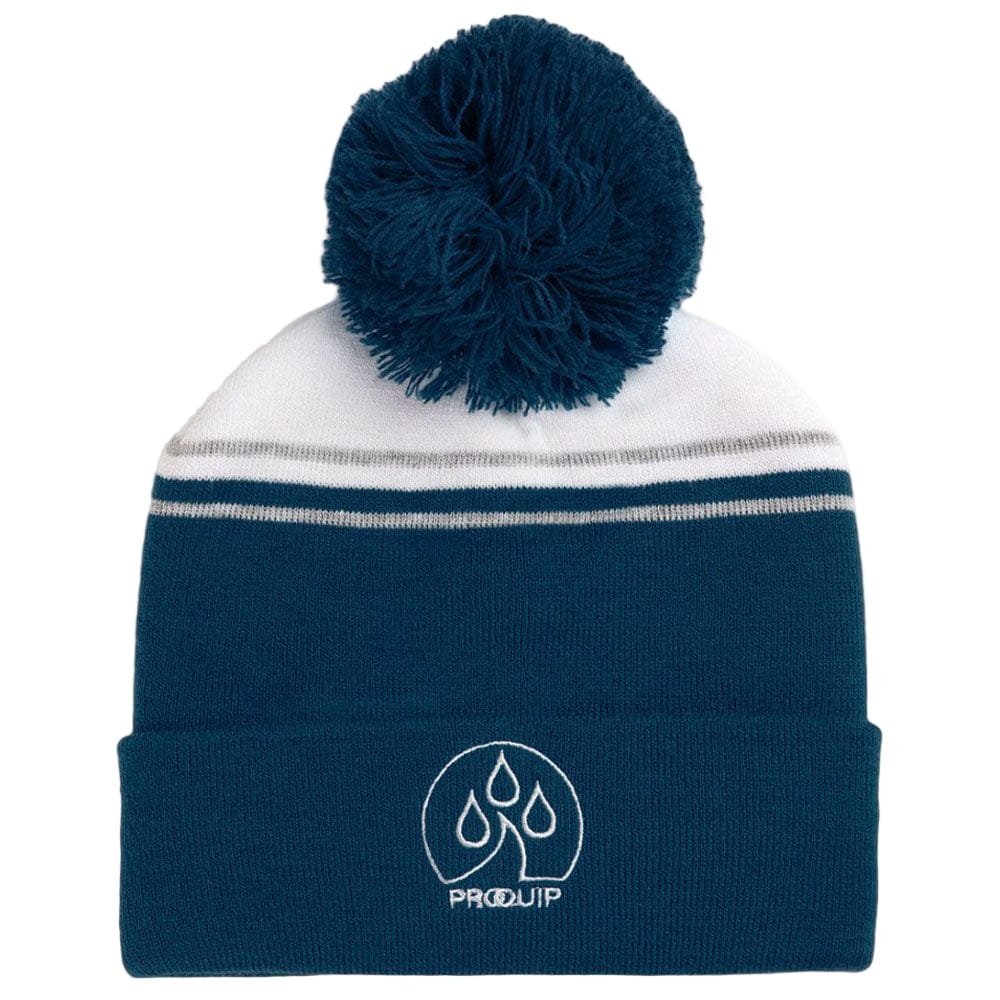 ProQuip Bobble Hat Fleece Lined - Navy/White - Image 2