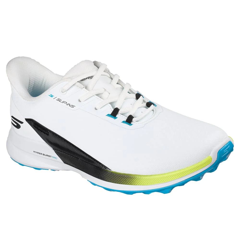 Skechers Pure Slip Ins Waterproof Spikeless Shoes - White/Black/Multi - Image 5