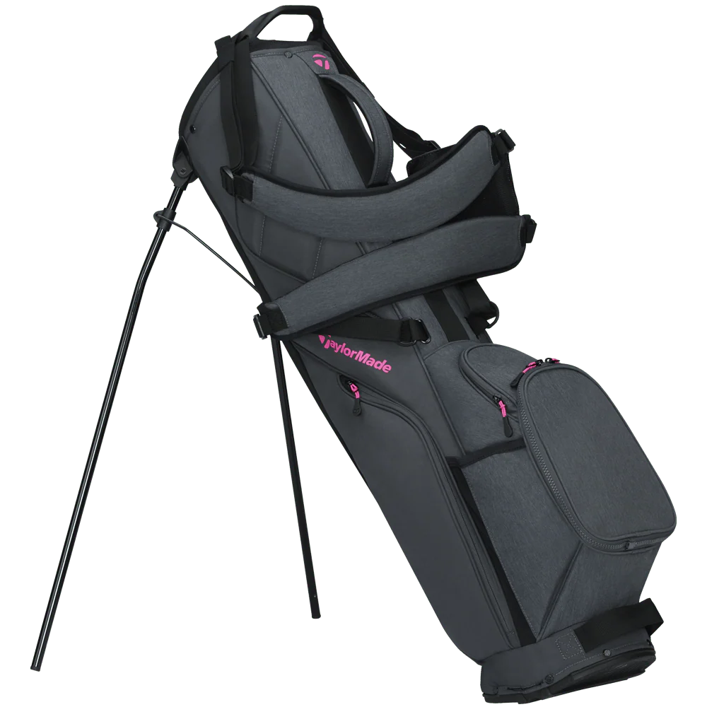 TaylorMade Flextech Carry Stand Bag - Grey/Neon Pink - Image 3