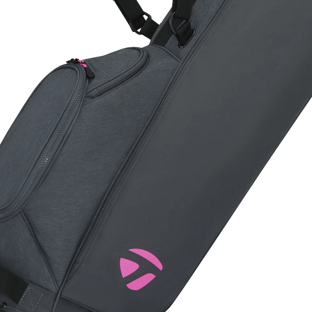 TaylorMade Flextech Carry Stand Bag - Grey/Neon Pink - Image 4