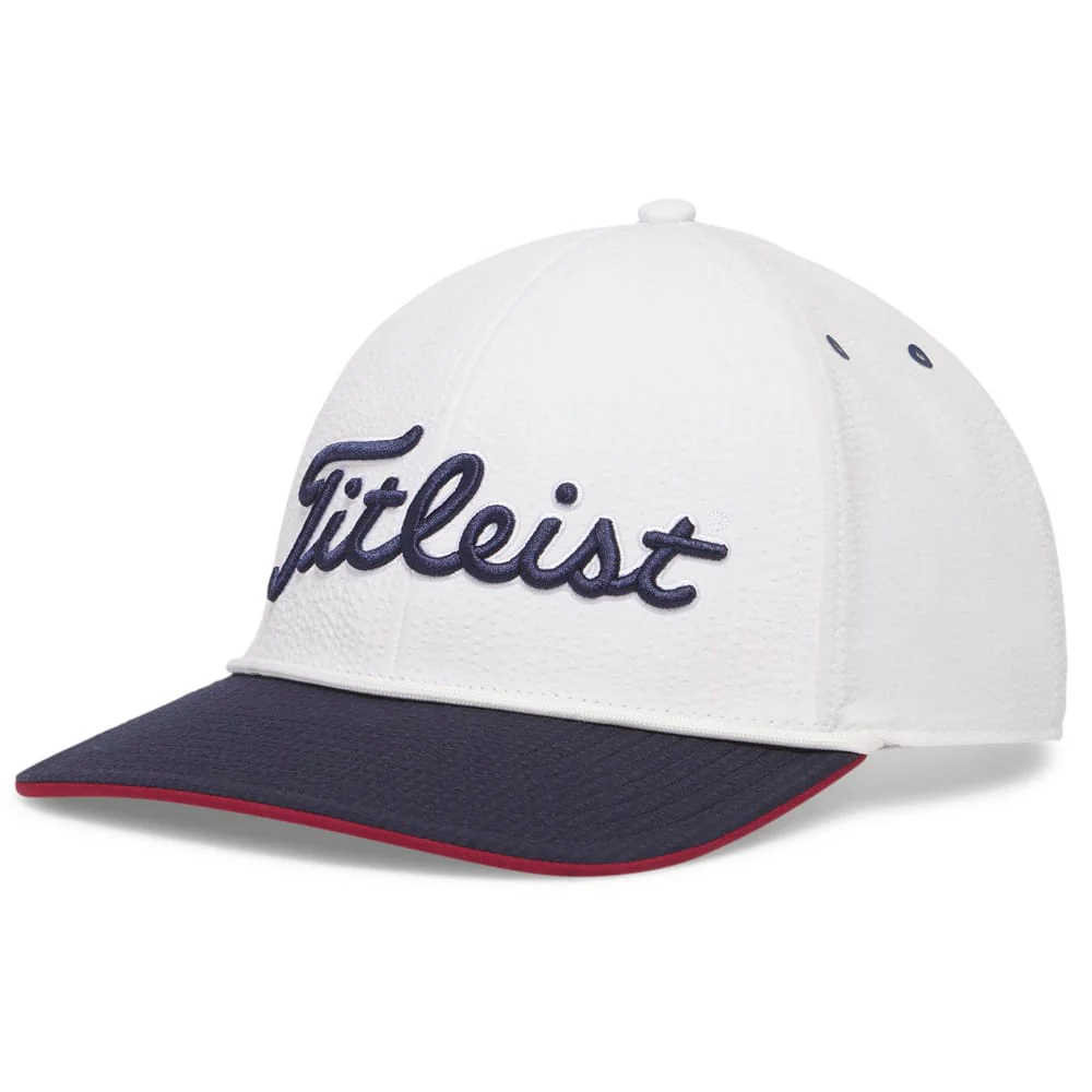 Titleist Players Seersucker Cap - White/Navy