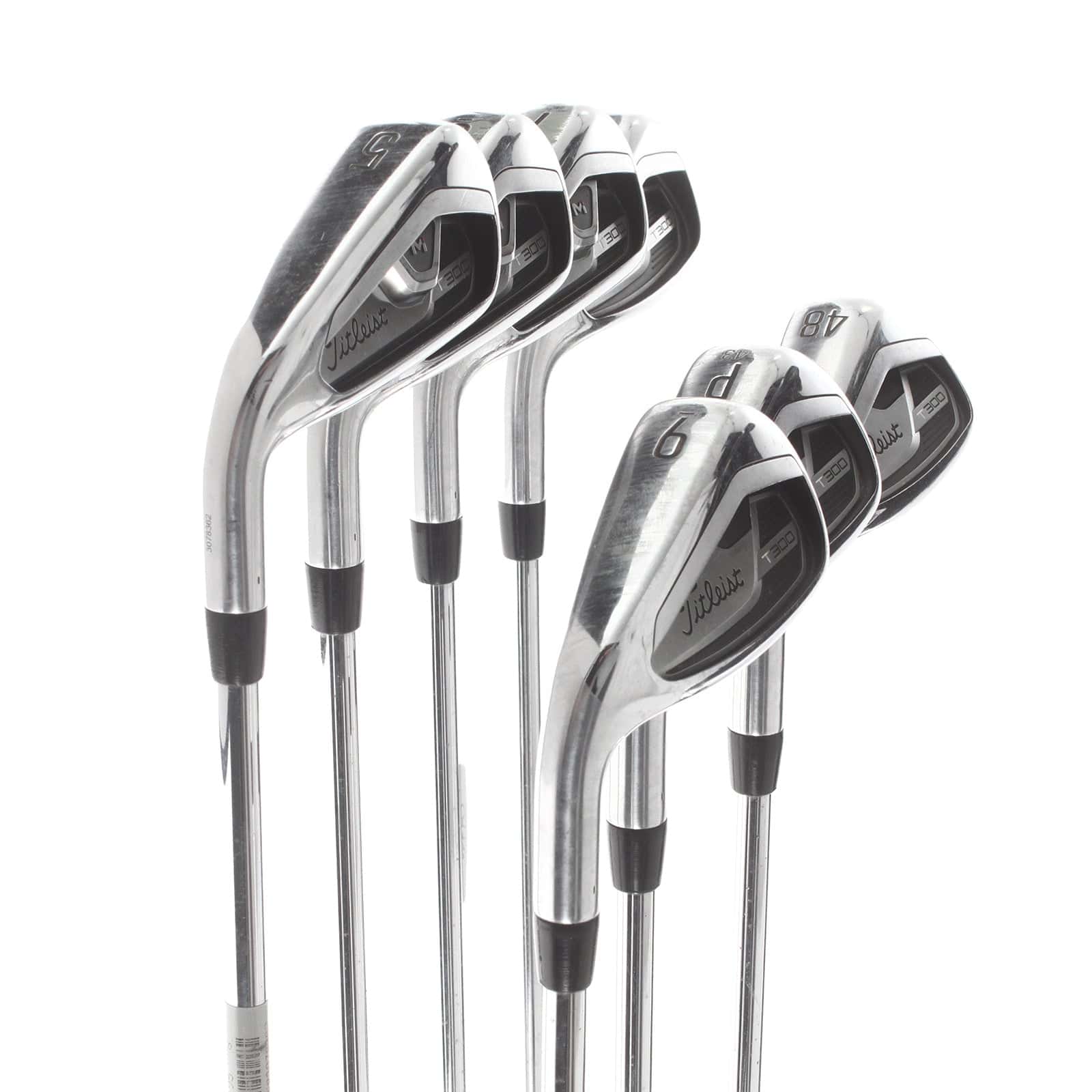 Titleist T300 Steel Mens Left Hand Irons 5-GW Regular - True Temper AMT Red - Image 2