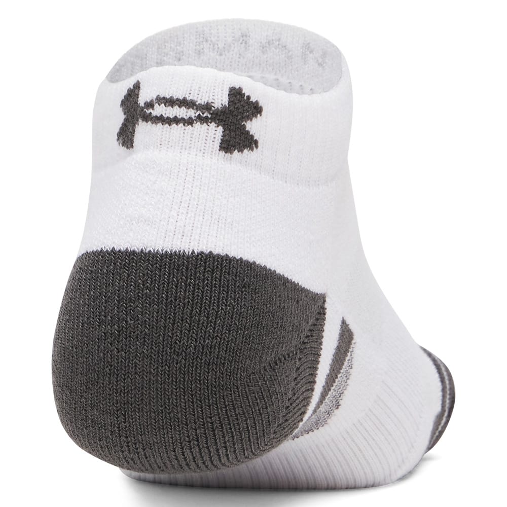Under Armour Performance Tech Low Socks (3 Pairs) - White/White/Jet Grey - Image 3