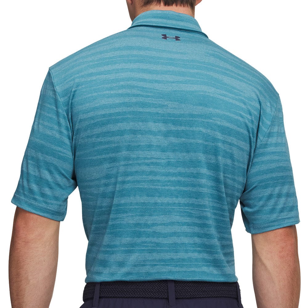 Under Armour Playoff Jacquard Polo Shirt - Boundless Blue/Midnight Navy - Image 2