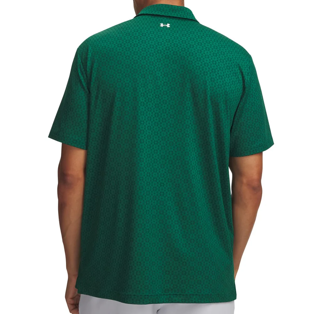 Under Armour T2G Printed Polo Shirt - Campus Ivy/White - Image 2