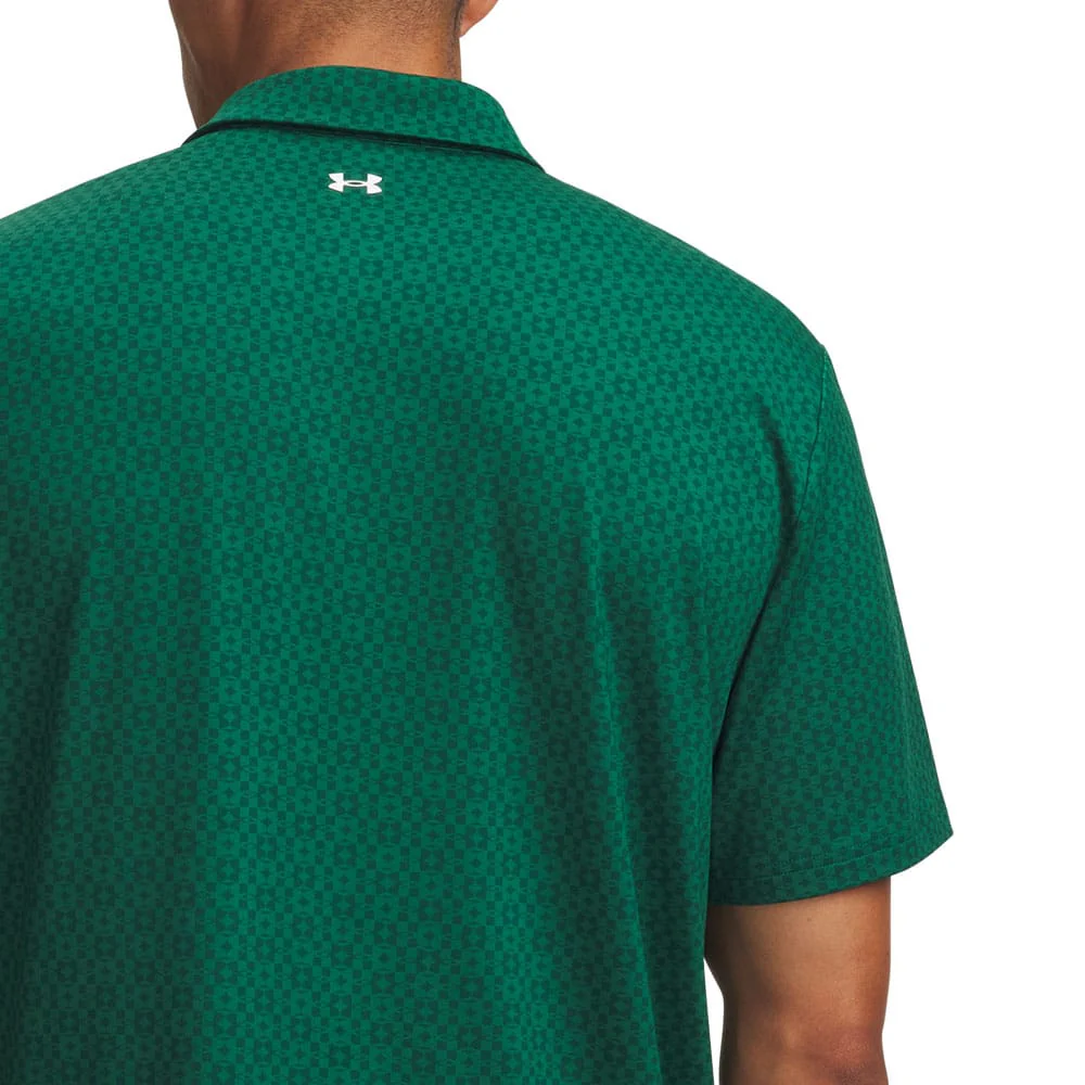 Under Armour T2G Printed Polo Shirt - Campus Ivy/White - Image 6